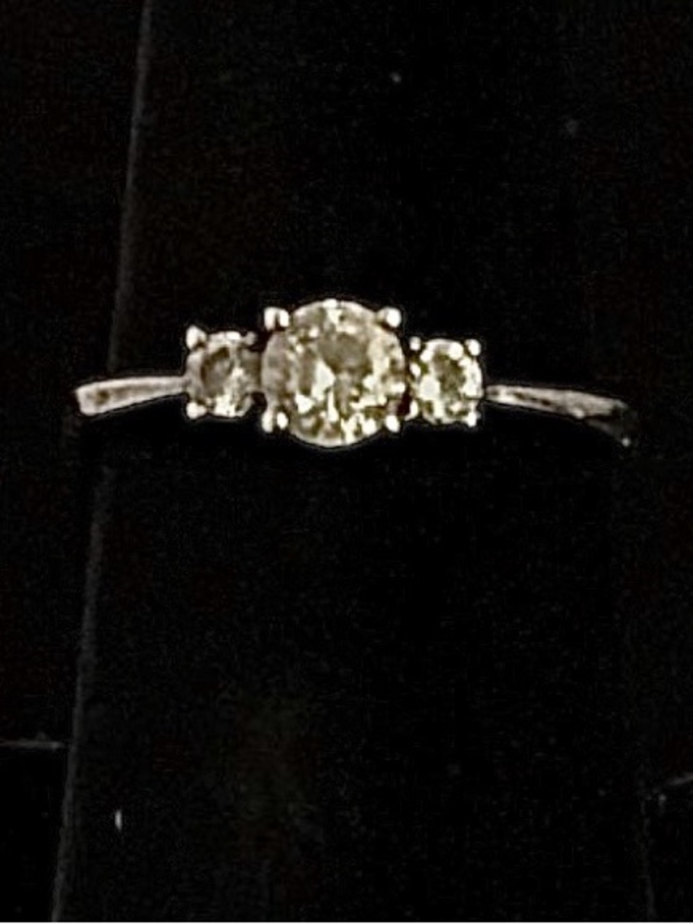 925 Sterling Silver Engagement Vintage CZ Ring 8